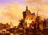 Along the Canal by Cornelis Springer